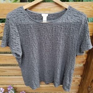 J.Jill Stretch Textured Tee